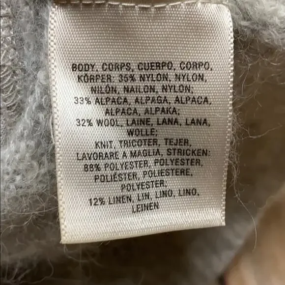 Anthropologie Wool Alpaca Blend Moth Double Up Sweater S - Picture 4 of 5